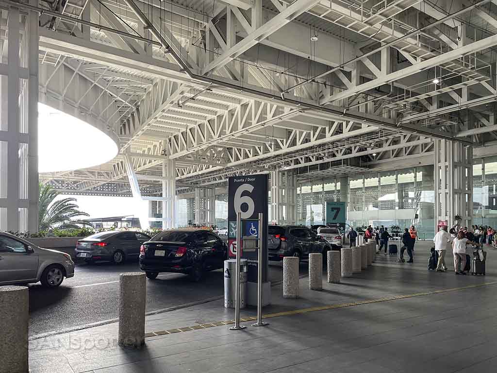Terminal 2 departures level at the Mexico City airport