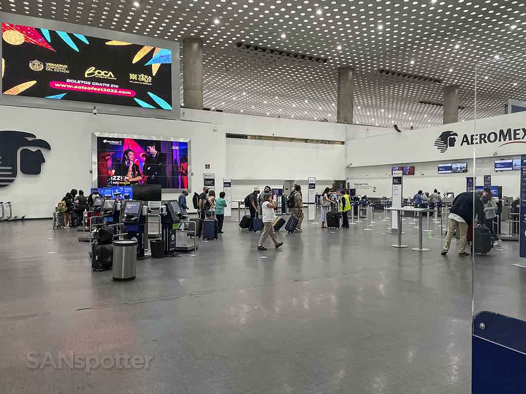 Aeromexico check in area terminals 2 Mexico City airport