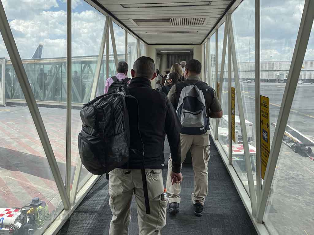 Mexico City airport jet bridge 