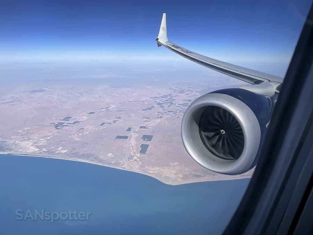 Flying over gulf of California