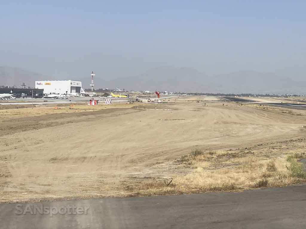 Tijuana airport runway and hangar 