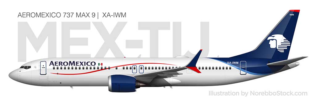 Aeromexico 737 MAX 9 side view