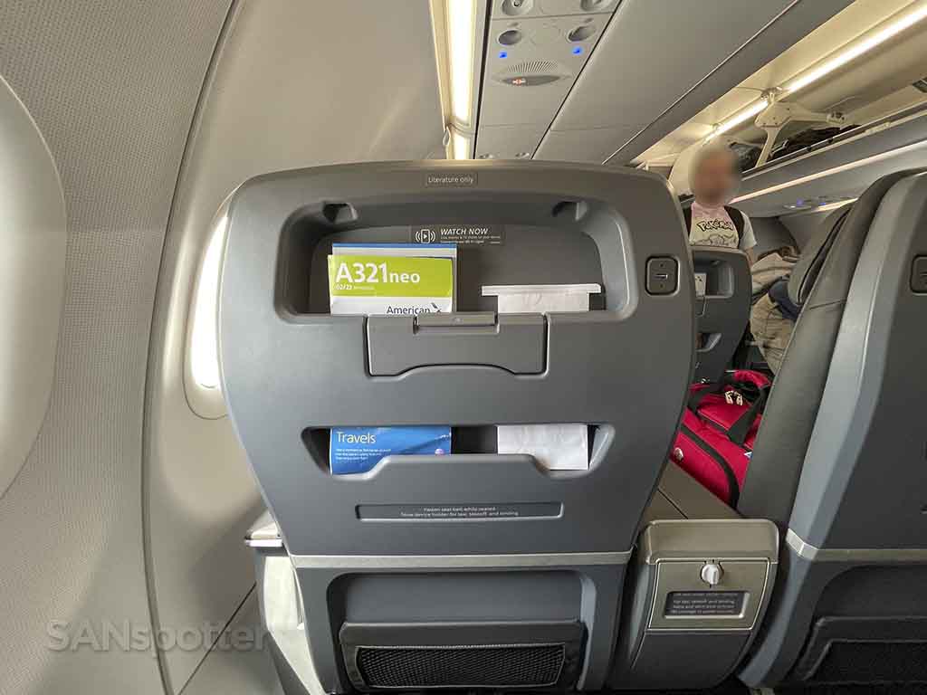 American airlines A321neo first class seat backs