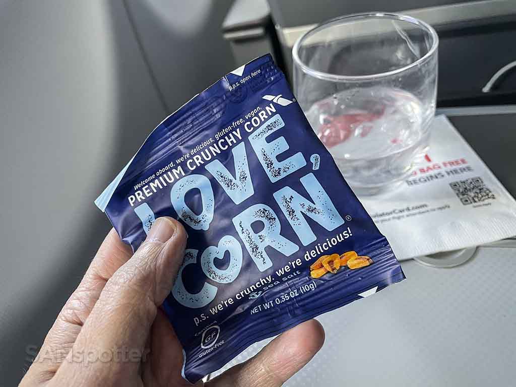 American Airlines domestic first class snacks