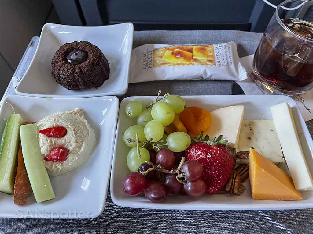 American Airlines domestic first class meal