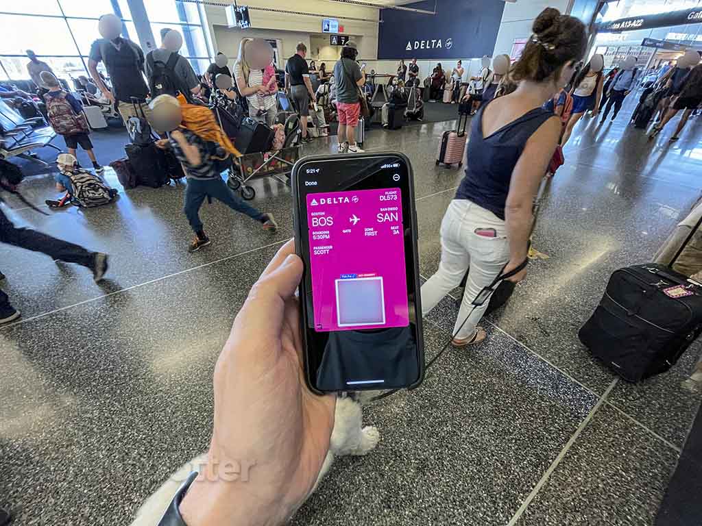Delta pink first class boarding pass