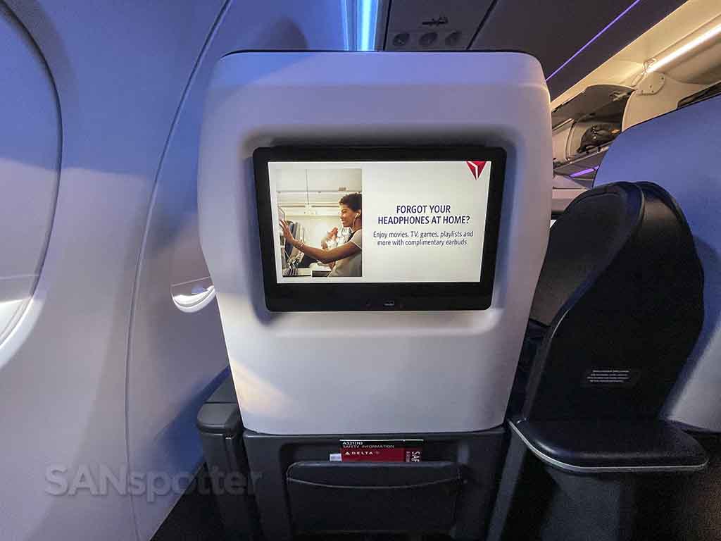 Delta A321neo first class seat back