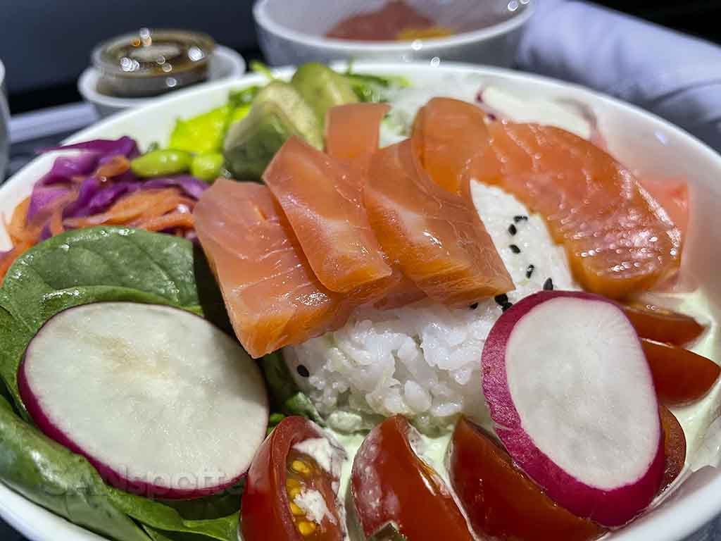 Delta air lines domestic first class dinner