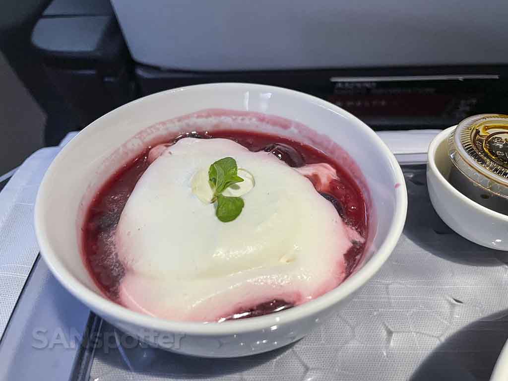 Delta air lines domestic first class dessert