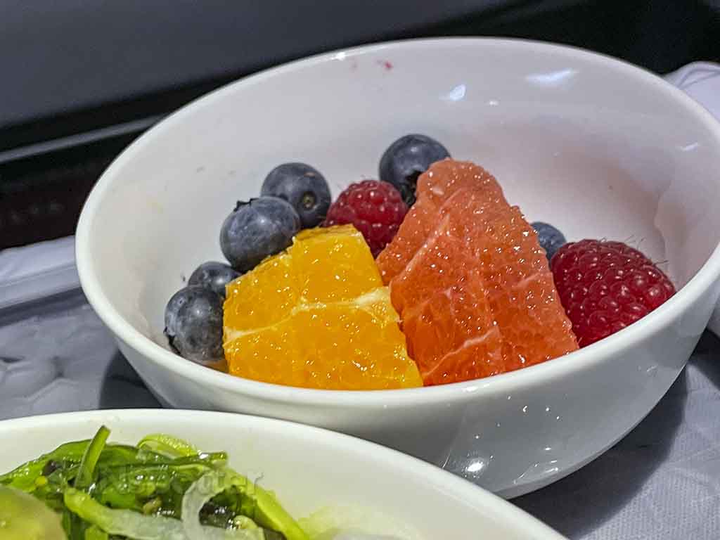 Delta air lines domestic first class fruit bowl