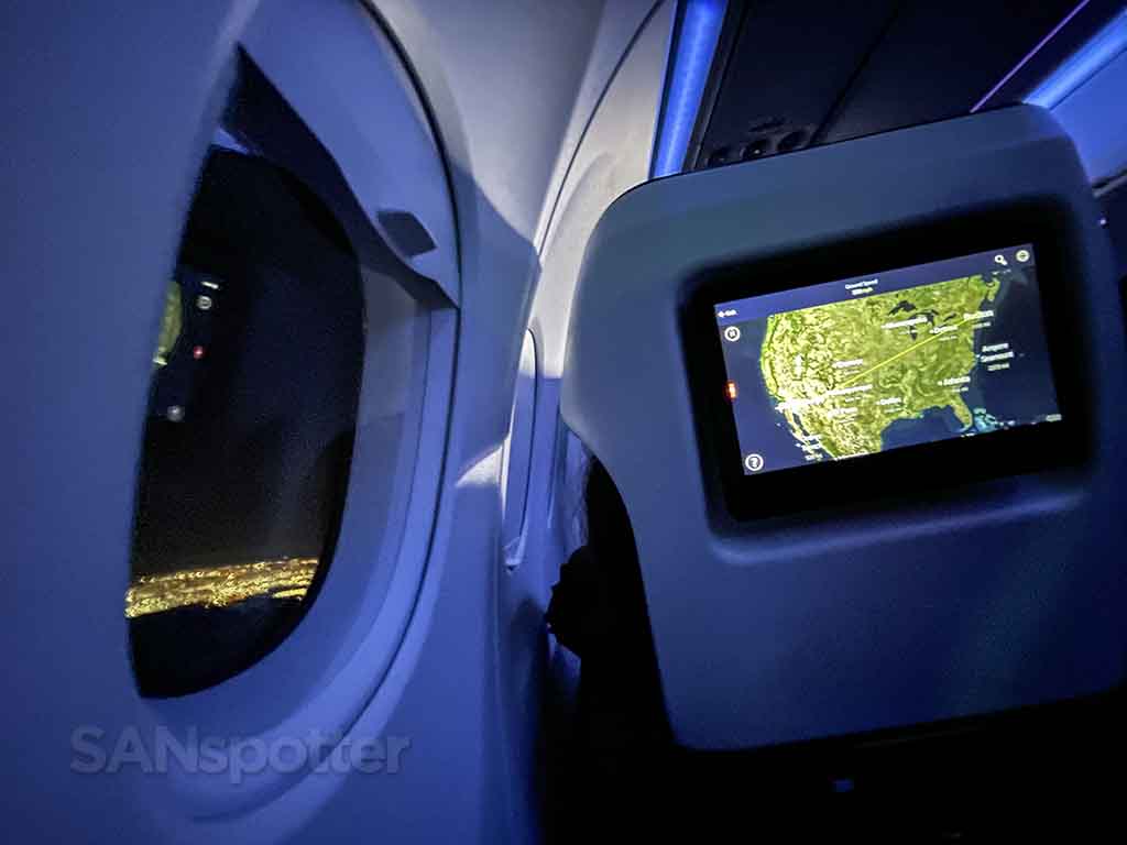 Looking out the window of a delta A321neo