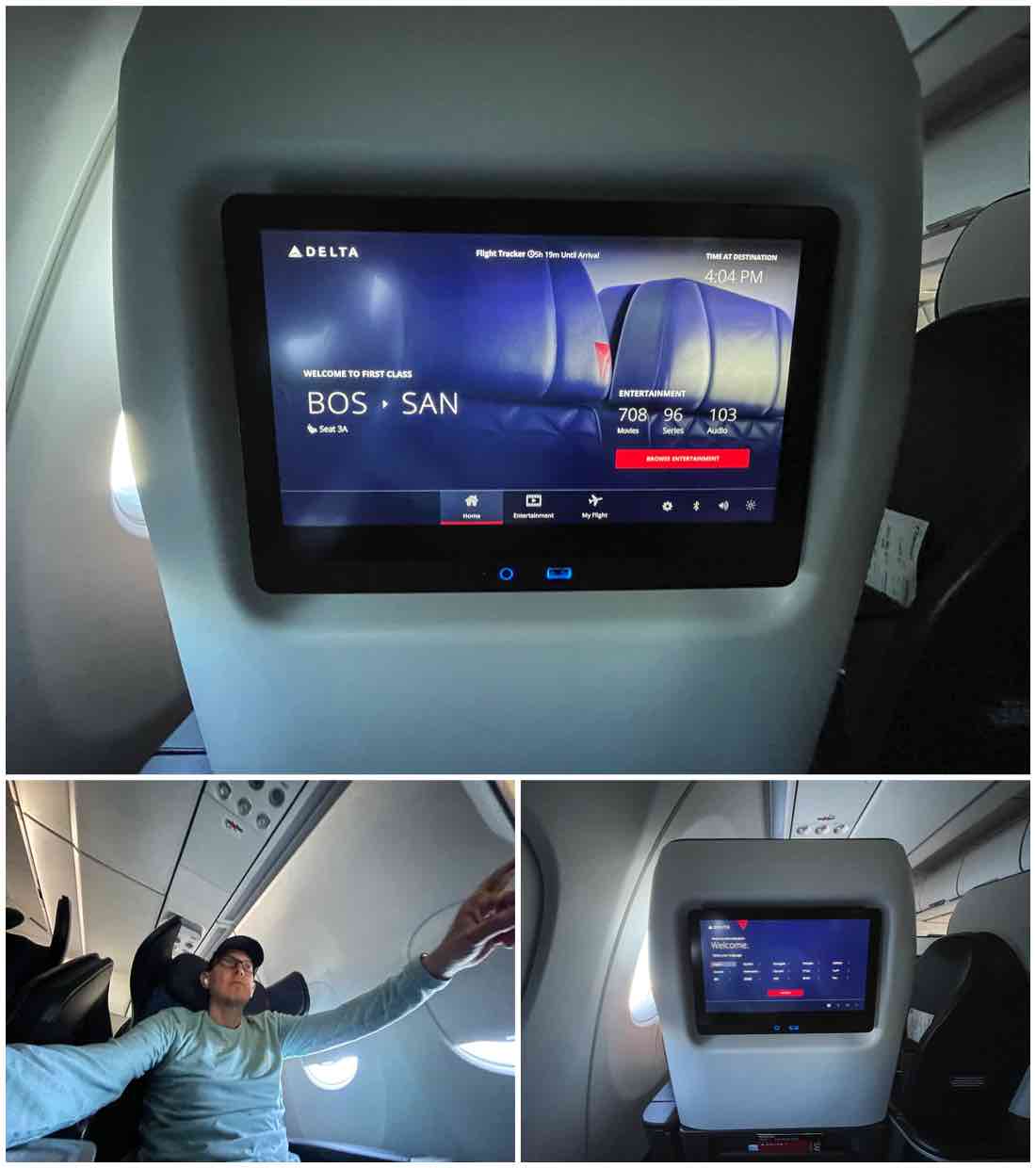 Delta A321neo first class in flight entertainment 