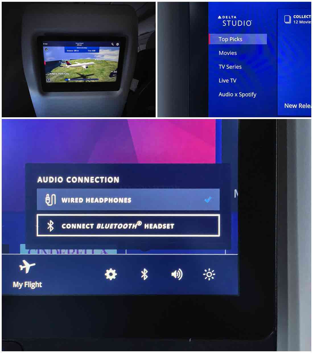 Delta A321neo first class Bluetooth 