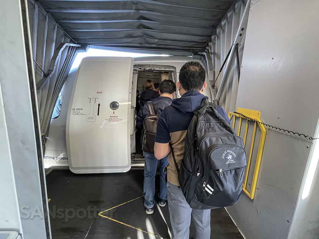 Passengers with carryon bags