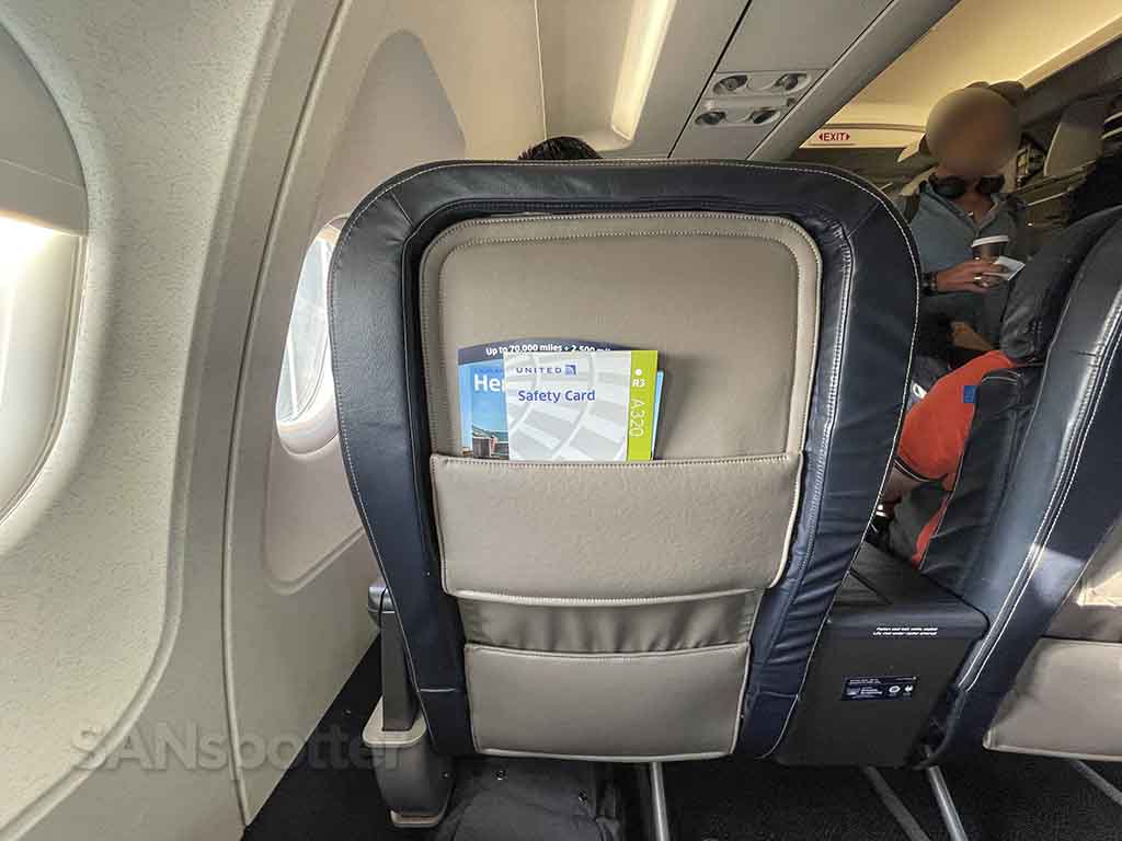 United a320 first class seat backs