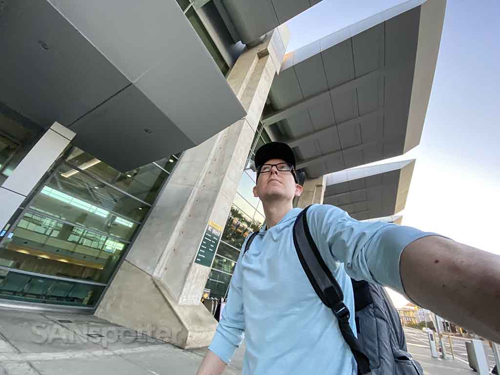 SANspotter selfie arrivals level terminal 2 San Diego airport 