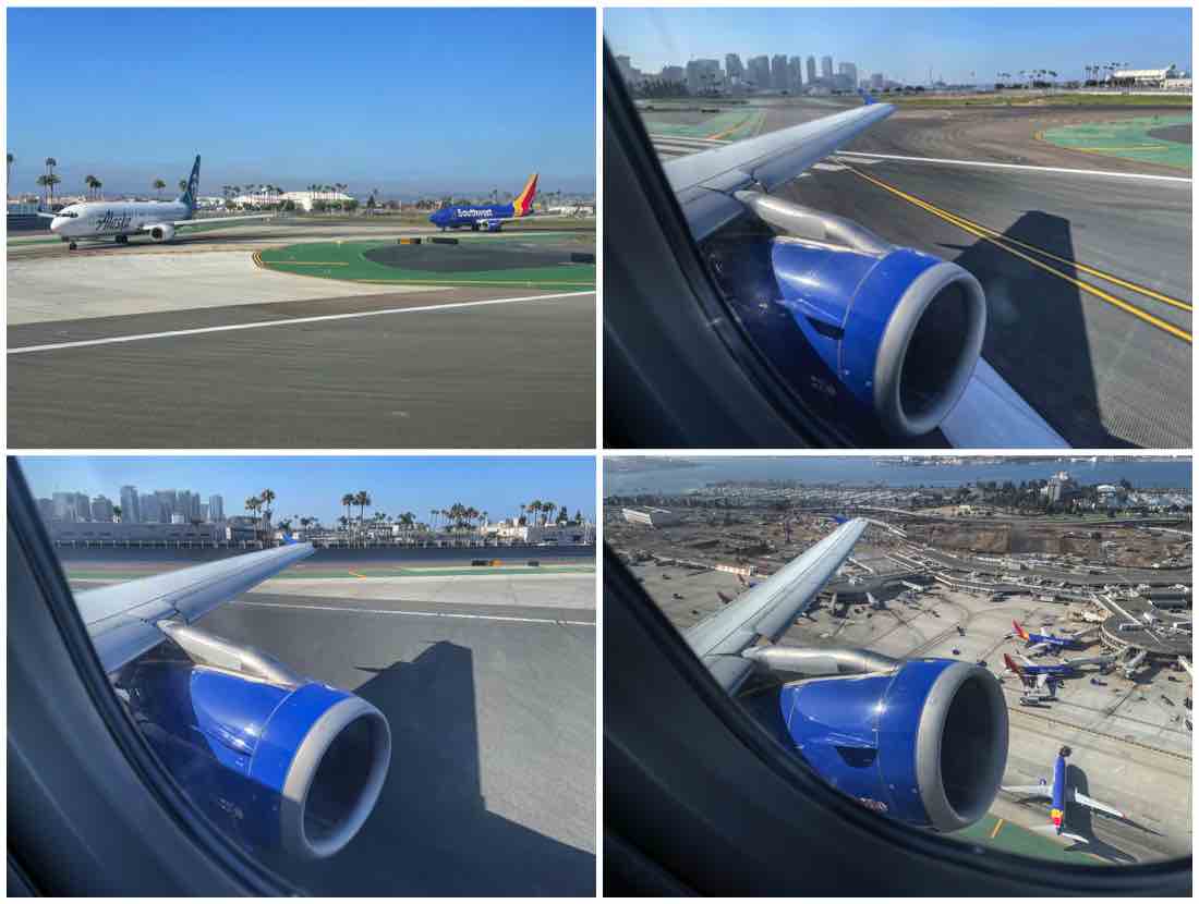 Takeoff from San Diego airport United airlines a320