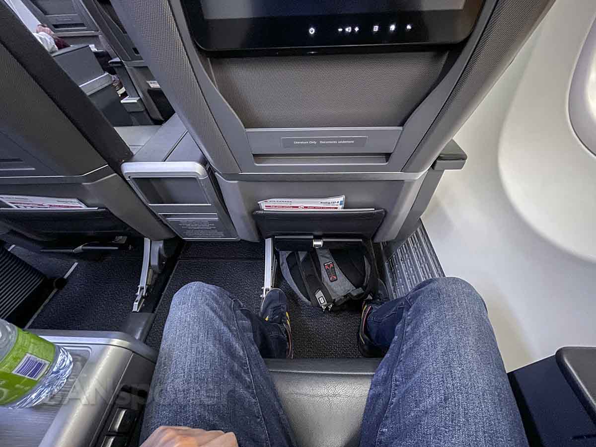 Air Canada 737 max 8 business class leg room