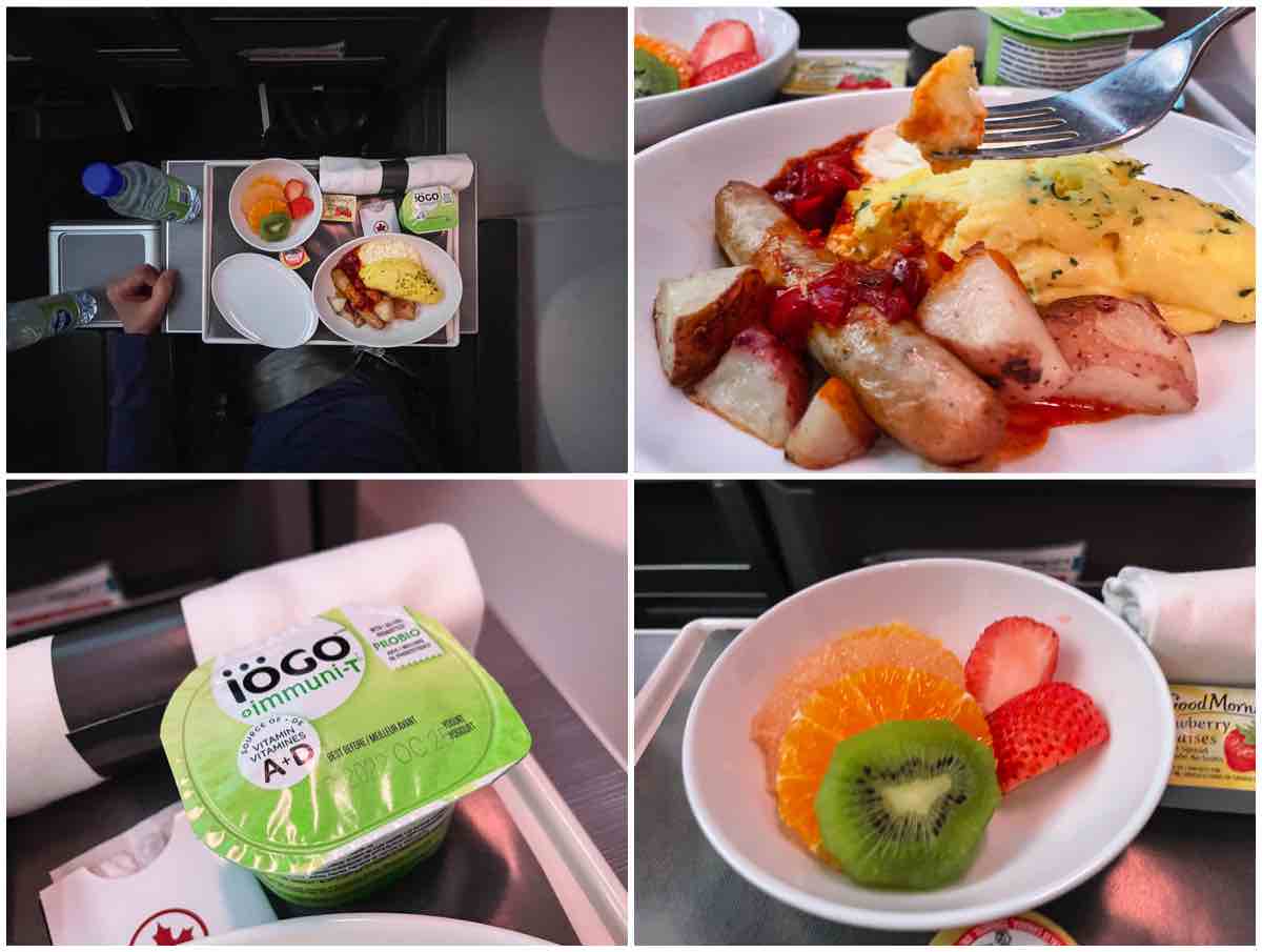 Air Canada domestic business food