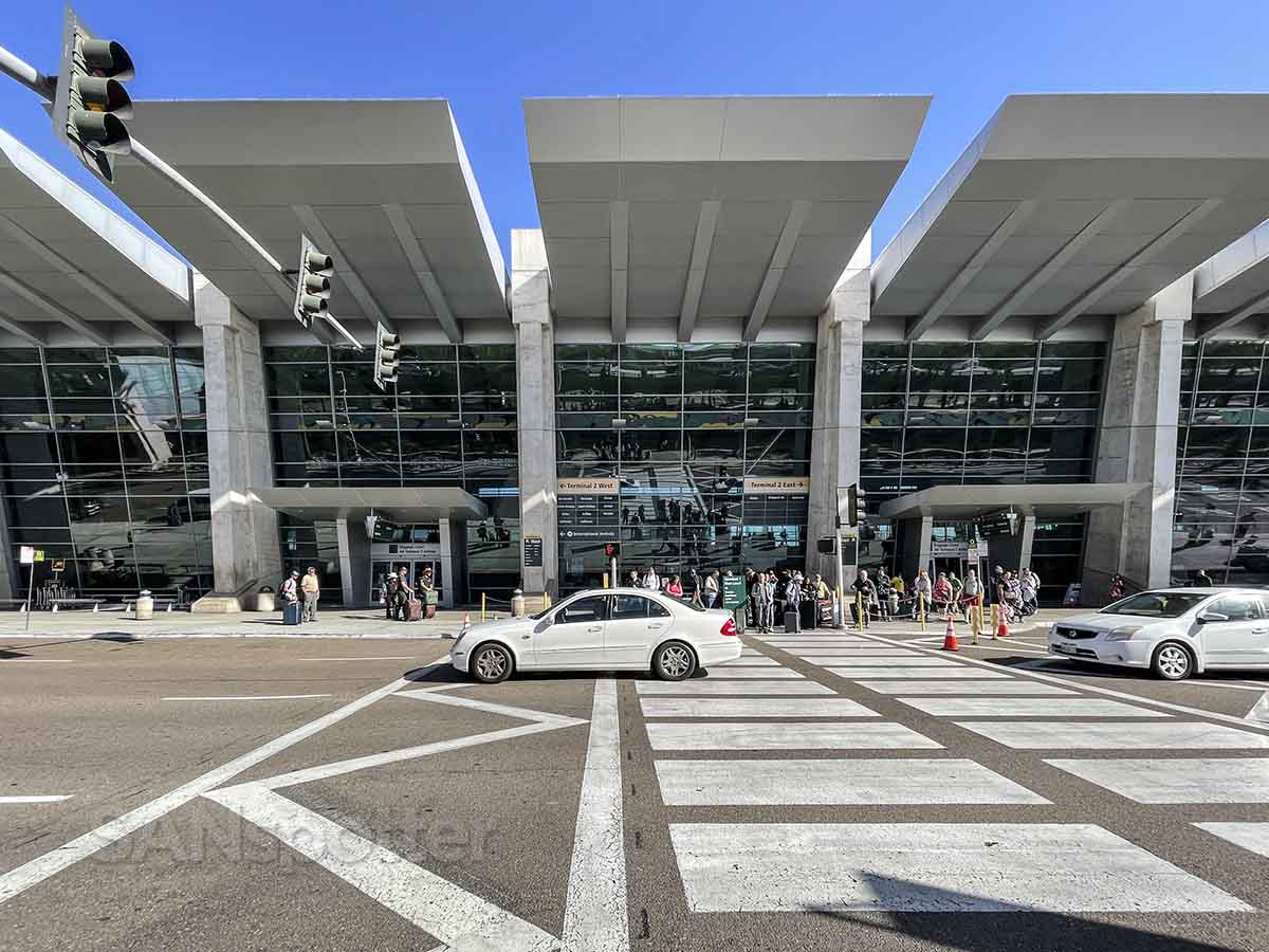 San Diego airport terminal 2 crosswalk 