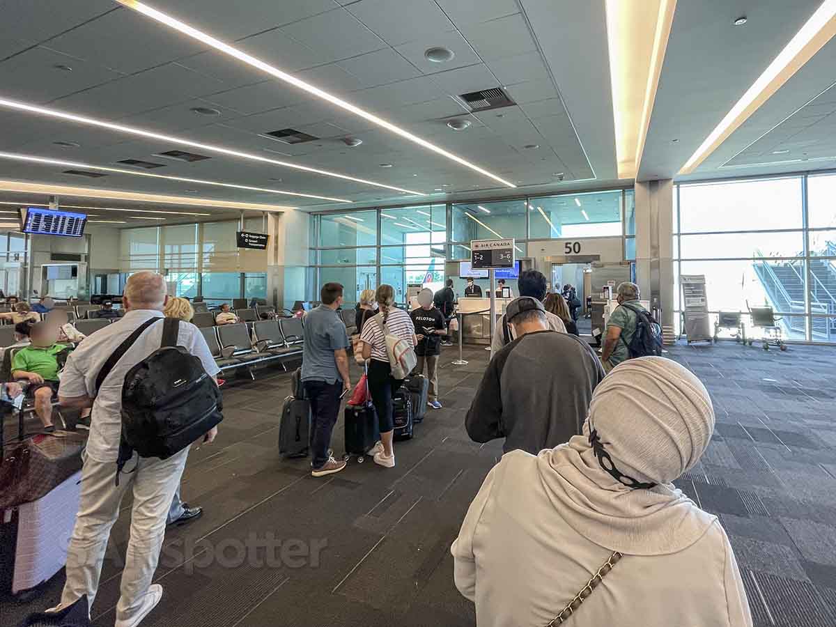 Boarding air Canada flight gate 50 San Diego airport 