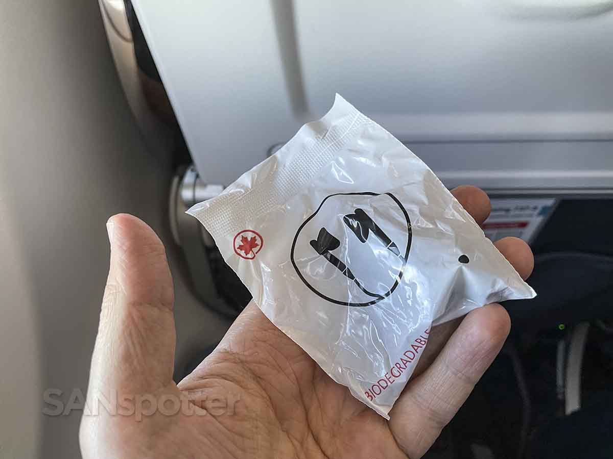 Air Canada economy class ear buds