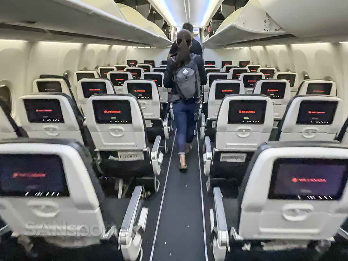 air Canada 737 max 8 economy aisle 