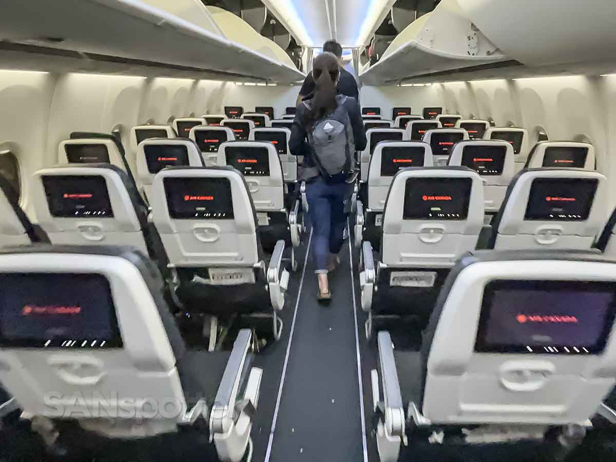 air Canada 737 max 8 economy aisle