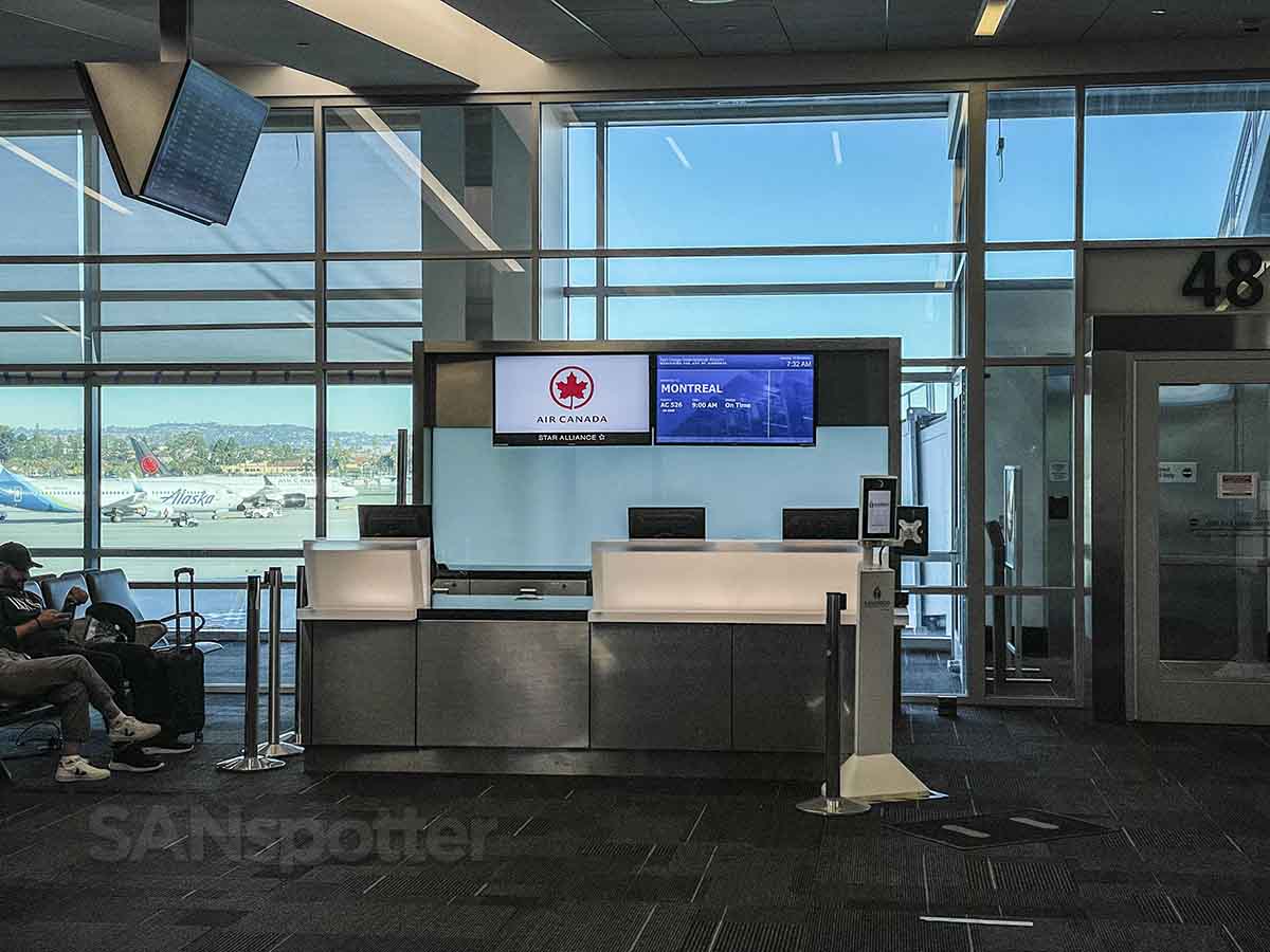Air Canada gate 48 San Diego airport 