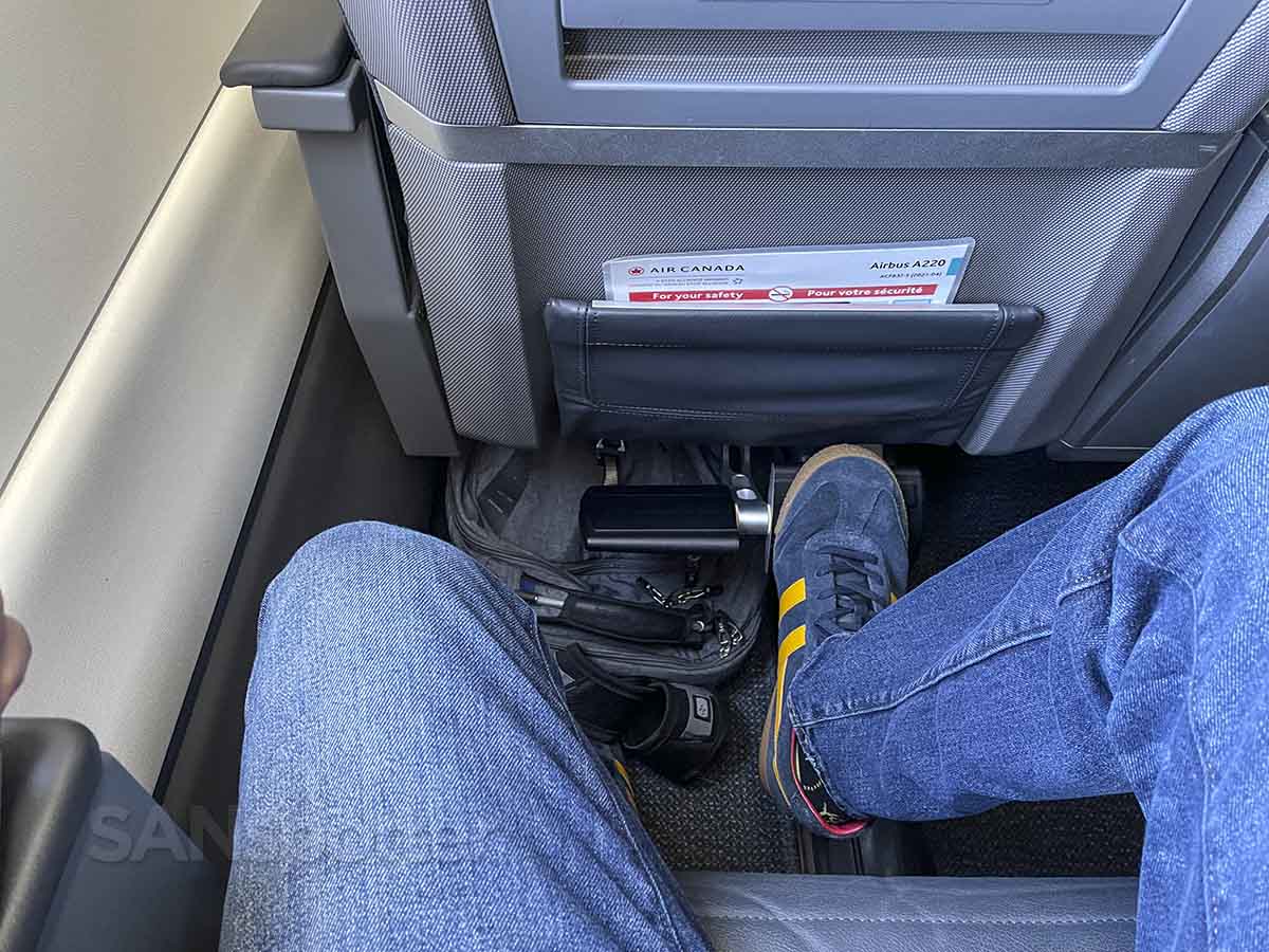 Air Canada a220-300 business class foot rests