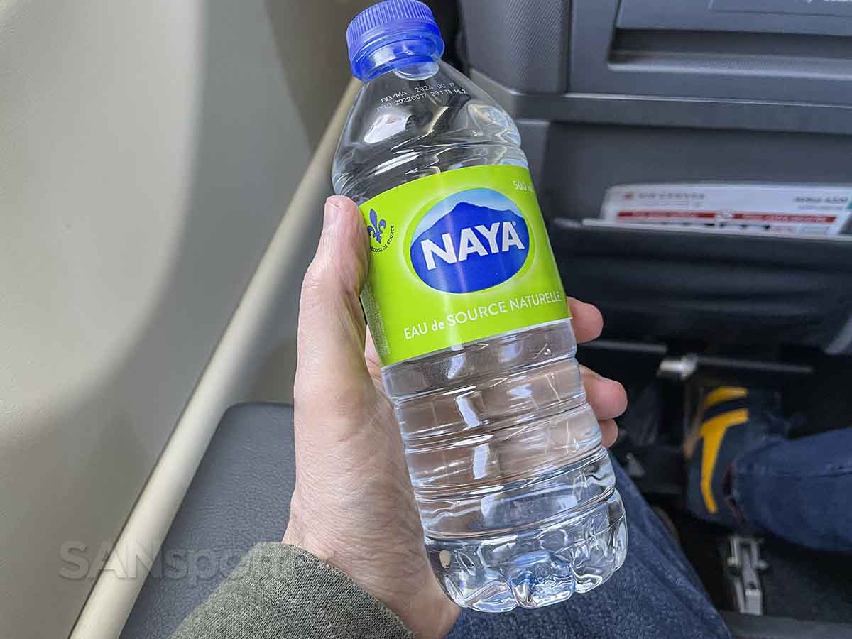 Air Canada a220-300 business class bottled water