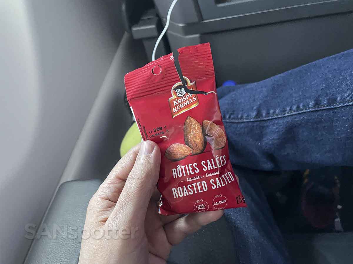 Air Canada a220-300 business class snack