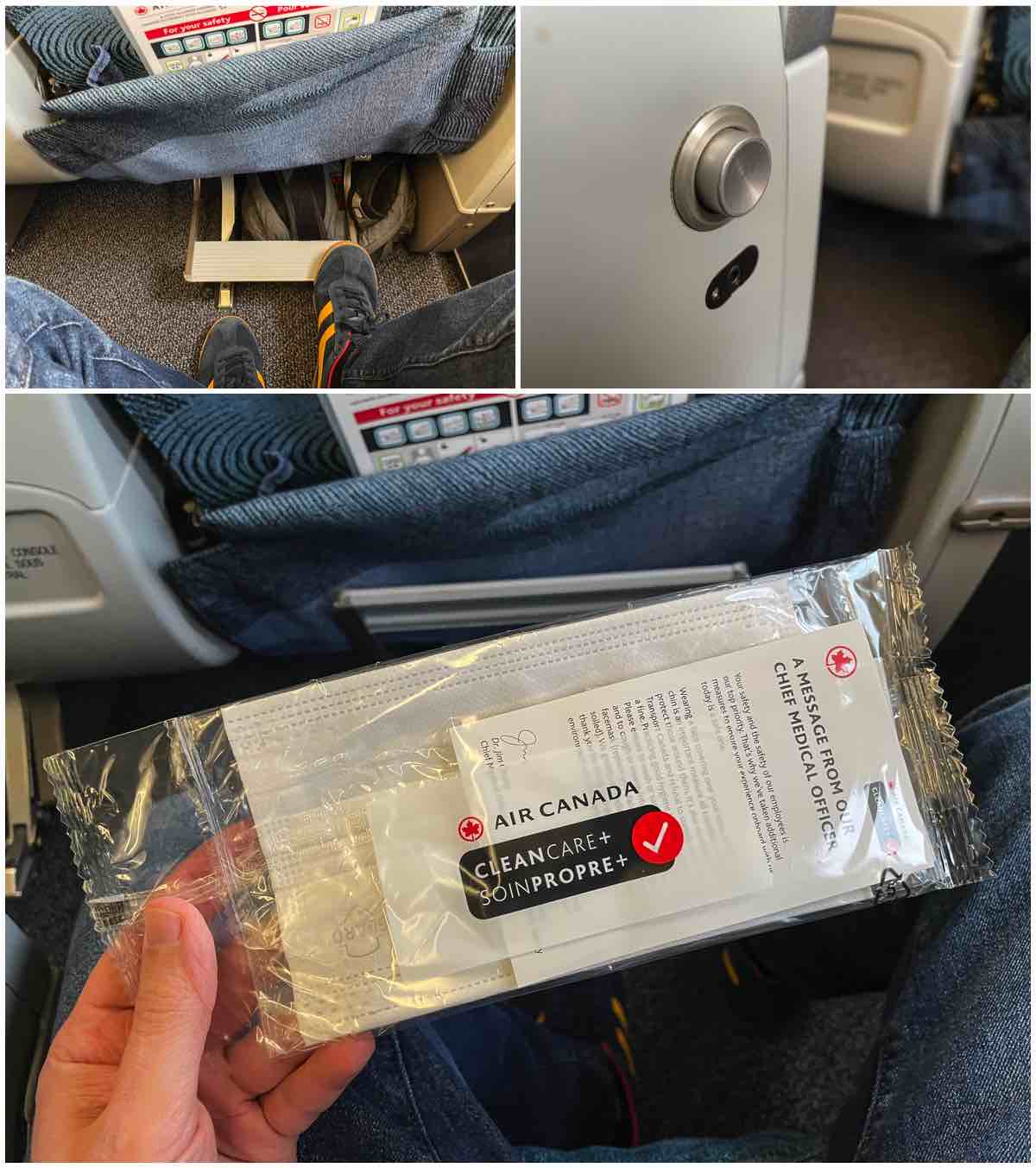Air Canada A320 business class seat details 