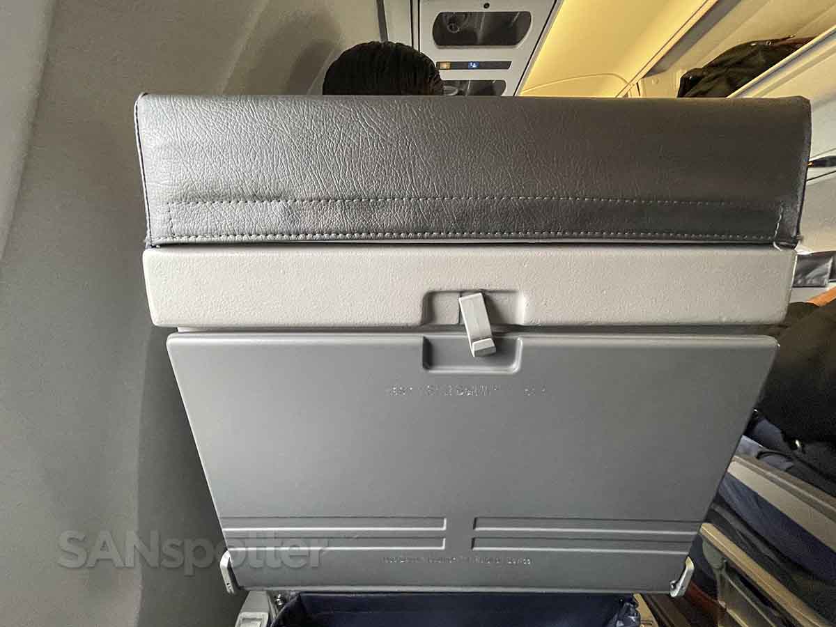 American Eagle E145 seat back and tray table