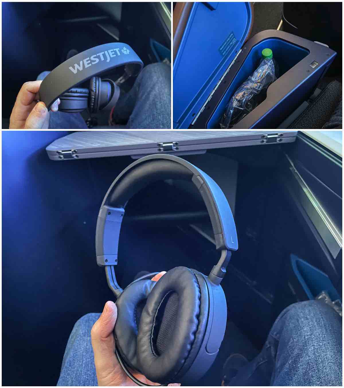 Westjet 787-9 business class noise canceling headphones 
