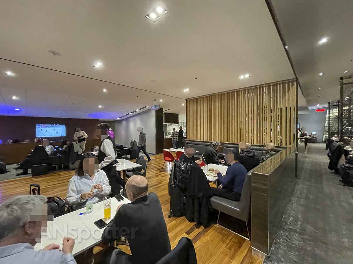 Air Canada Montreal maple leaf lounge seating options