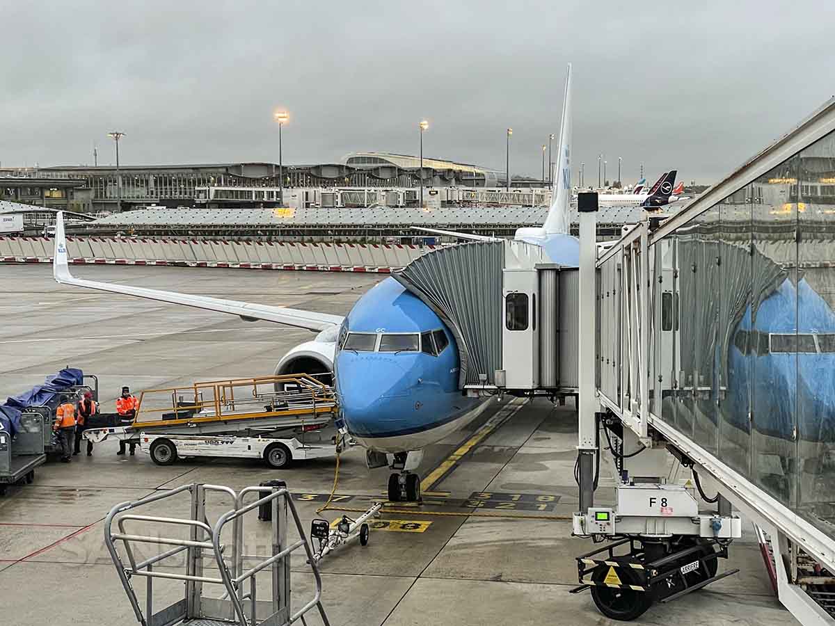 KLM 737-800 parked at gate CDG