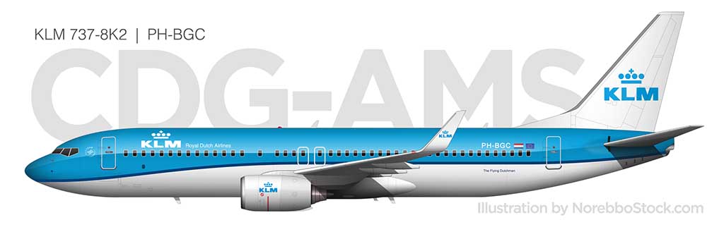 KLM 737-800 side view