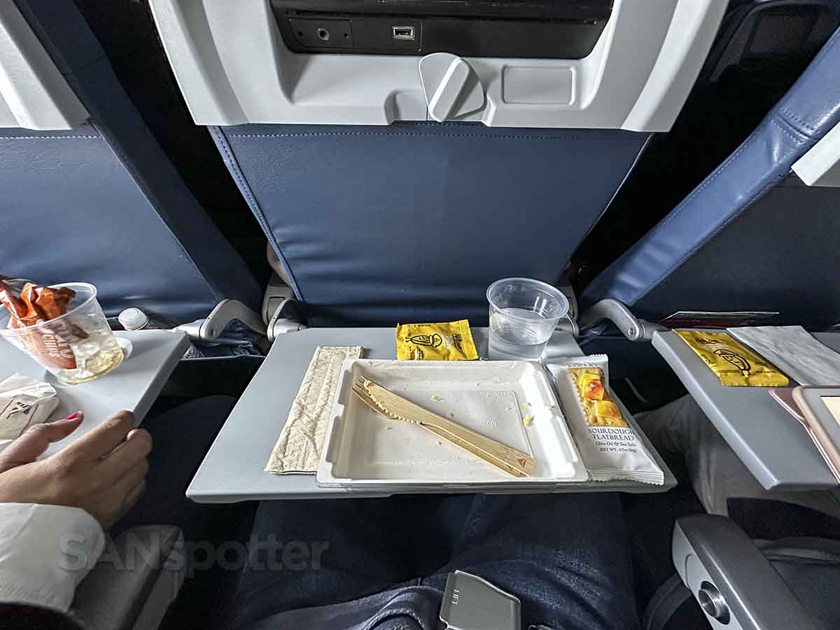 Delta A321 Economy tray table