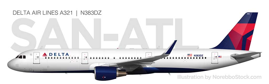 Delta A321 side view