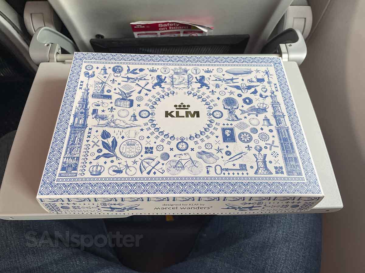 KLM business class meal box