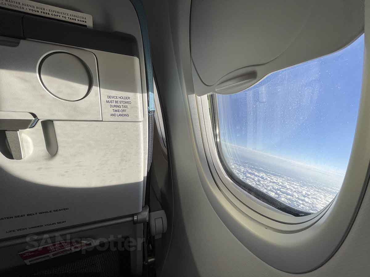 KLM 737-800 business class window view