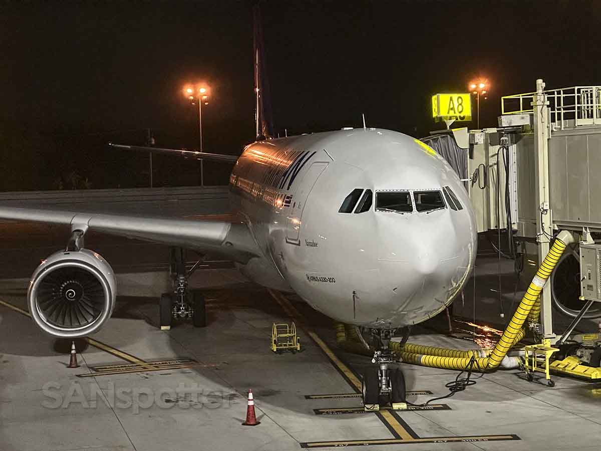 Hawaiian Airlines A330-200 parked at gate A8 HNL