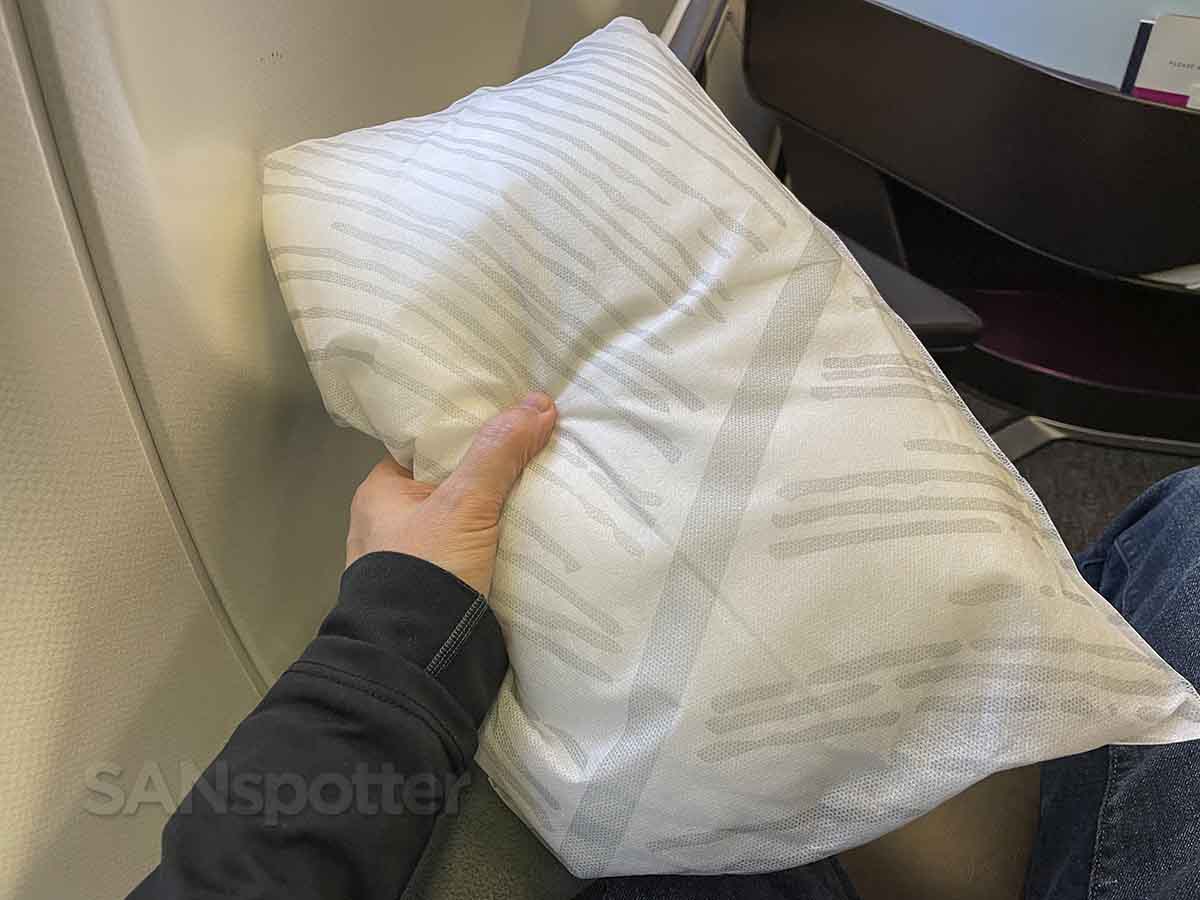 Hawaiian Airlines first class pillow