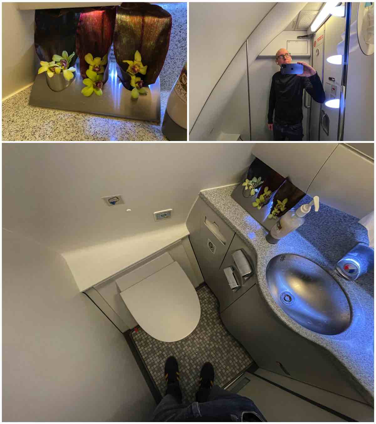 Hawaiian Airlines A330-200 first class lavatory 