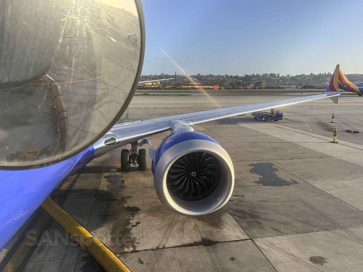Southwest 737 MAX 8 engine and wing 