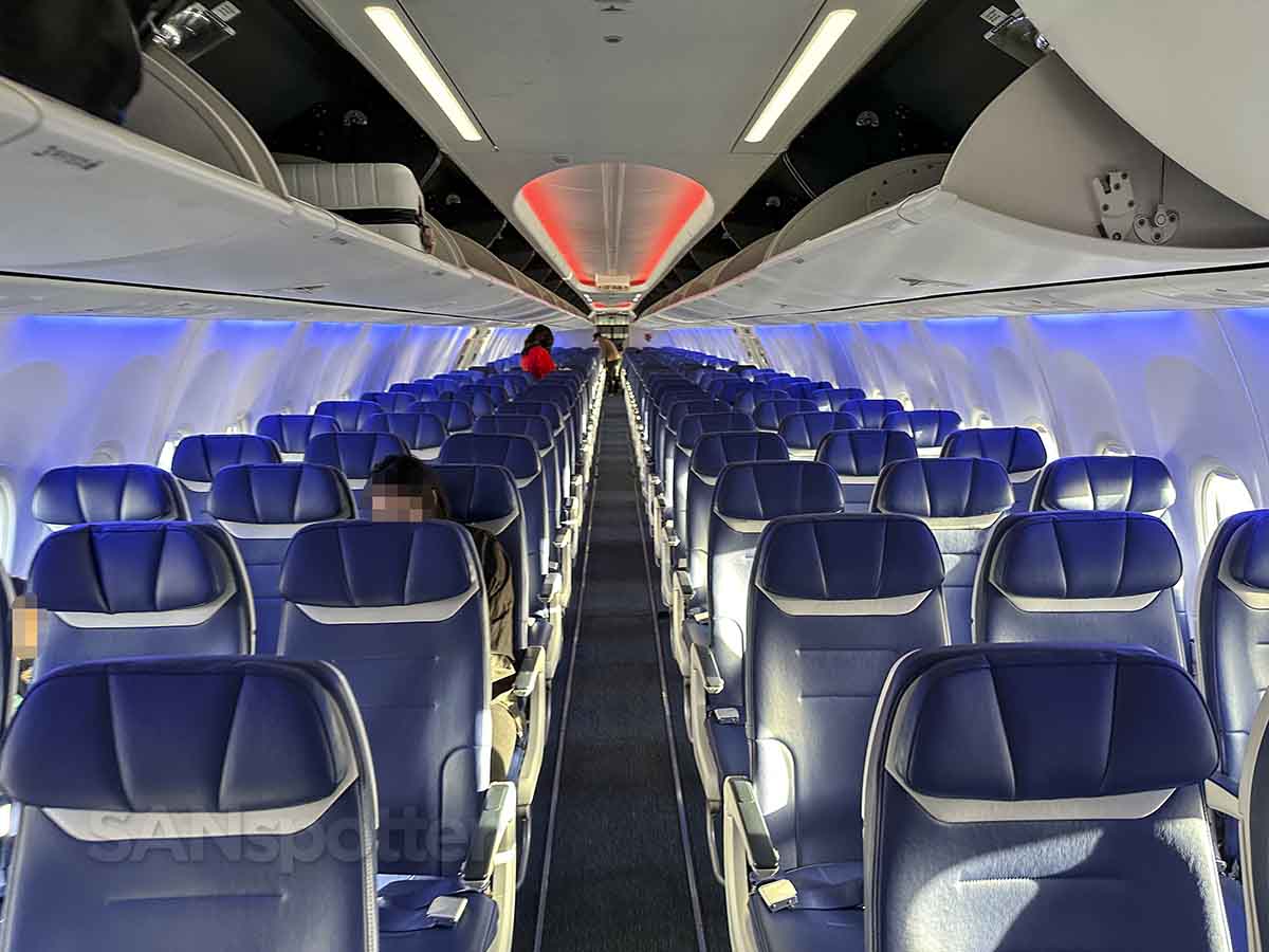 Southwest 737 MAX 8 interior