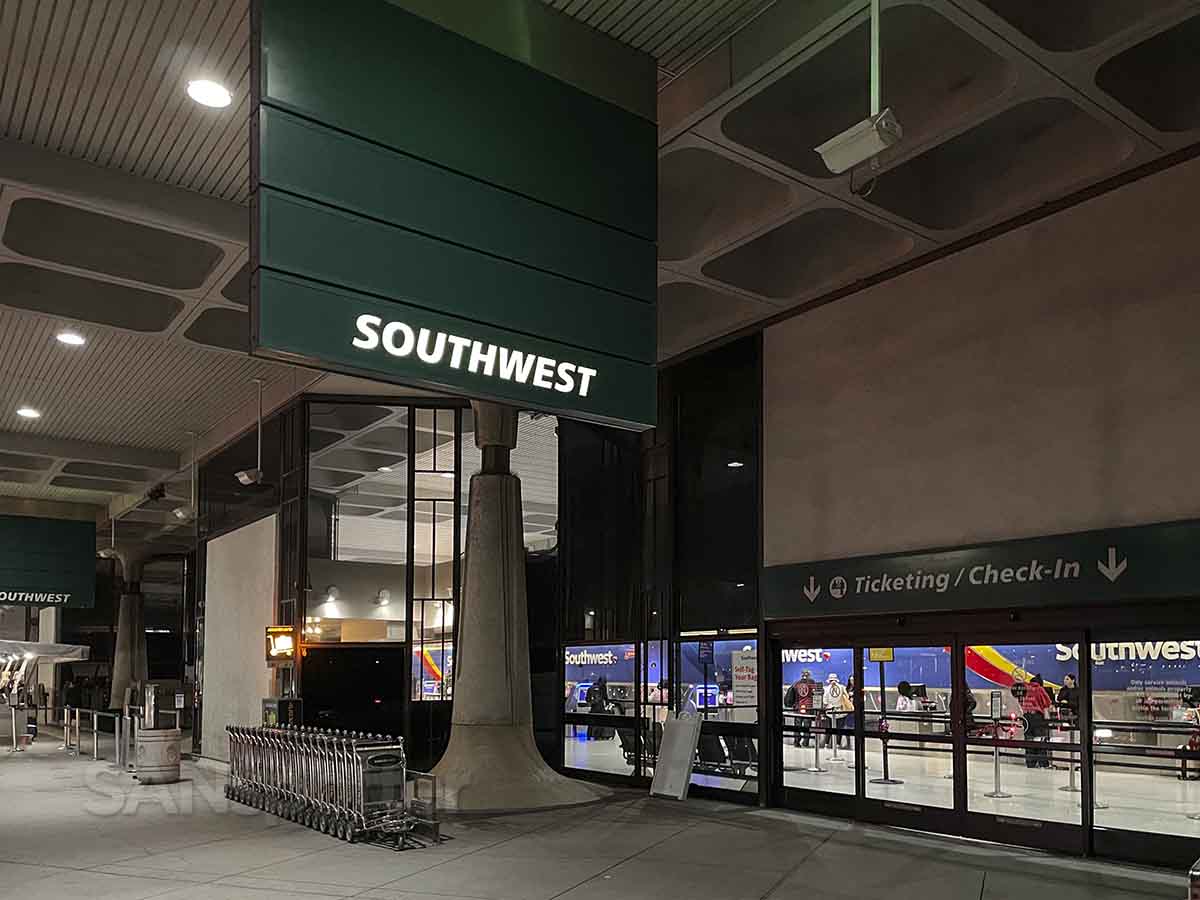 Southwest Airlines entrance terminal 1 SAN