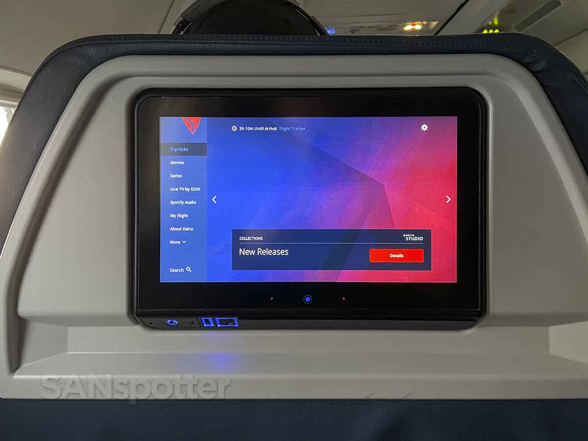 Delta 757-300 in flight entertainment home screen 