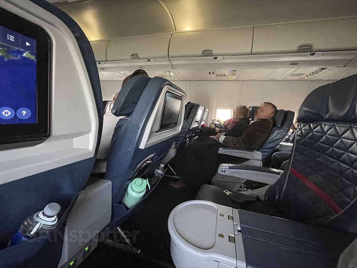 Delta 757-300 first class seat recline